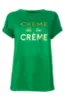 green slogan T-shirt 
